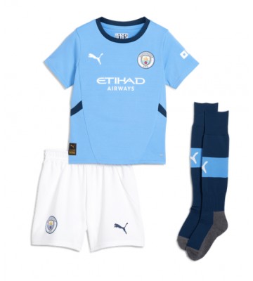 Manchester City Matheus Nunes #27 Hjemmebanetrøje Børn 2024-25 Kortærmet (+ Korte bukser)